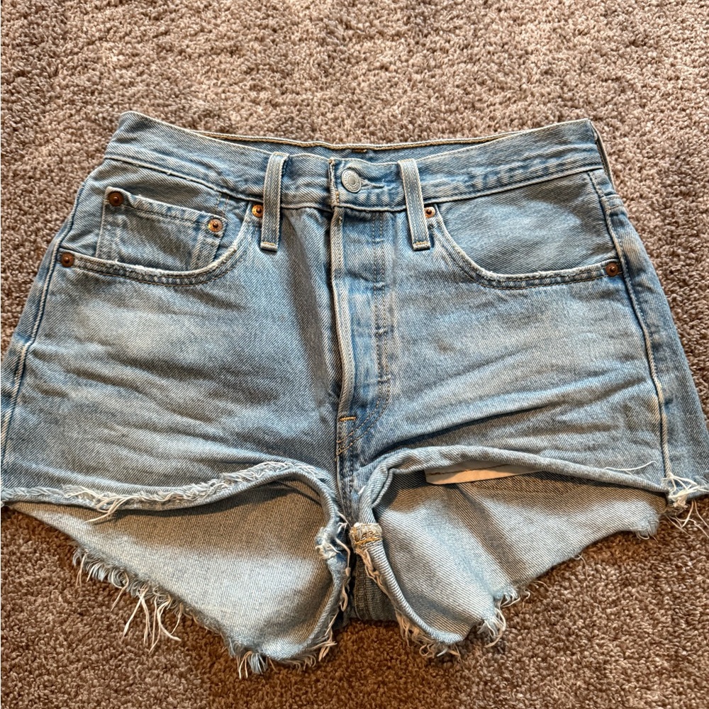 Levi's Light Blue Jean Shorts